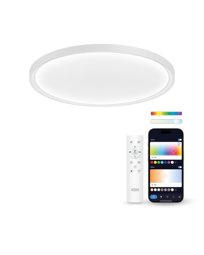 Plafón LED KSIX SmartLED KSIX Halo 2 Blanco Plástico 25 W (3000k - 6500k) (6500 K)