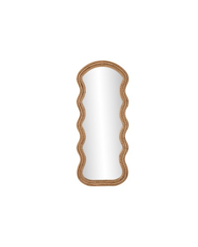 Seinäpeili Home ESPRIT Luonnollinen Kristalli Rottinki Kaupunki 49 x 2,5 x 118 cm