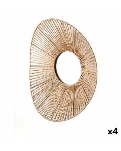 Väggspegel Gift Decor Naturell Avlång 55 x 14 x 48 cm (4 antal)