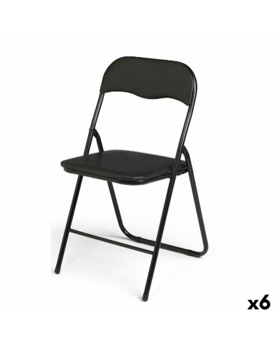 Folding Chair Gift Decor Black (6 Units)