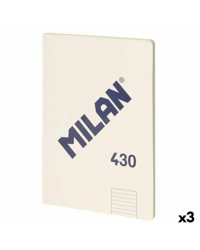 Notitieboekje Milan 430 Beige A4 48 Lakens 21 x 29,7 cm (3 Stuks)