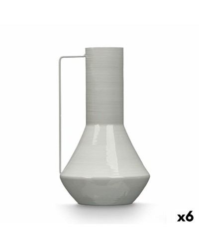 Vase Gift Decor Grau Eisen konisch 17 x 29 x 7 cm (6 Stück)