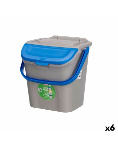 Soptunna Stefanplast ECOWAY Blå Grå polypropen 28 L Stapelbara (6 antal)