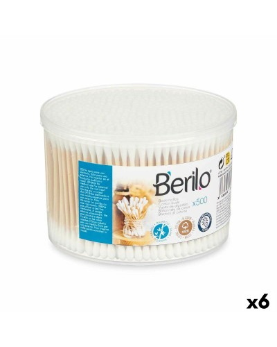 Bastoncillos de Algodón Berilo Algodón Bambú 6 Unidades