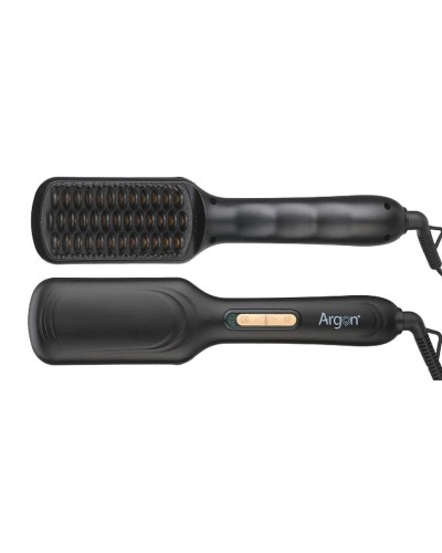 Brosse de Lissage Argon Noir Doré Métal Céramique Plastique 40 W