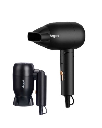 Secador de Pelo Plegable Argon Negro Dorado 1500 W