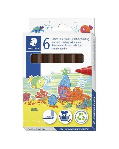 Staedtler Noris Club - Brown Markers, Set of 6 - School & Office
