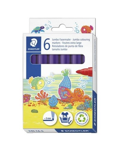 Staedtler Noris Club Rotuladores Violeta - 6 Unidades - Punta Media
