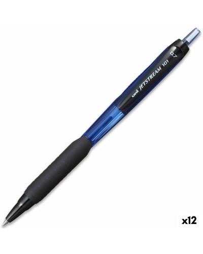 Uni-Ball Jetstream SXN-101-07: Bolígrafo de Tinta Líquida Azul, Punta 0.7mm (x12)
