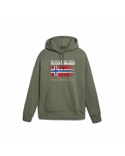 Napapijri B-Kreis Hoodie Sweatshirt Kids Dark Green - Organic Cotton

