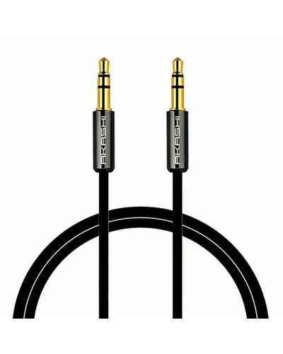 Akashi Cavo Audio Jack 3.5mm - 1m Nero - Alta Qualità per Auto/Cuffie/PC
