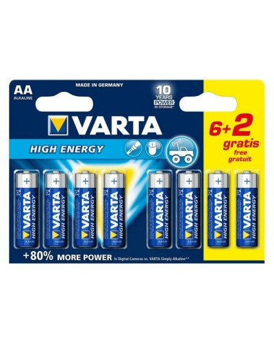 Alkaliskt batteri Varta LR6 AA 1,5V High Energy (8 pcs)