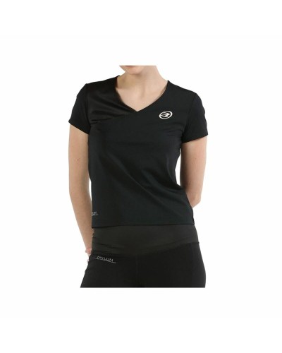 Bullpadel Pital Damen T-Shirt: Kurzarm, Atmungsaktiv - Schwarz
