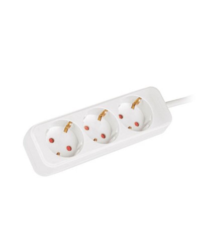 Lanberg Power Strip 3 Schuko 2500W 1.5m White - Overload Protection
