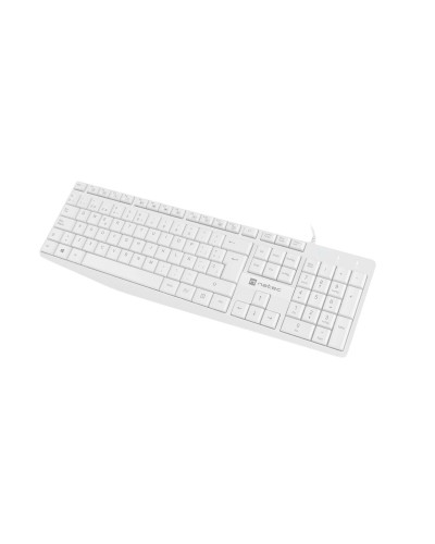 Natec Nautilus Slim Teclado Español QWERTY - Diseño Ergonómico Compacto
