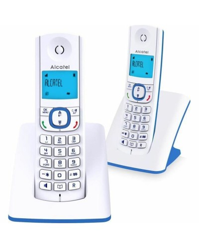 Alcatel F530 Duo: Teléfono Fijo Inalámbrico, Pantalla, Identificador de Llamadas - Azul
