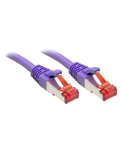 LINDY CAT6 Network Cable 2m - Purple Solid UTP - Fast Internet Connection

