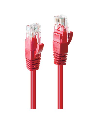 LINDY Cavo Rete Cat6 UTP Rigido 2m - Rosso - Connessione Internet Veloce
