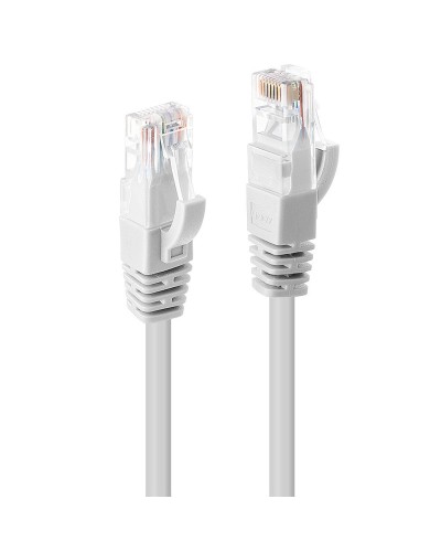 LINDY Câble Réseau CAT6 UTP Rigide 2m Rouge/Blanc - Haute Vitesse pour PC et Routeur
