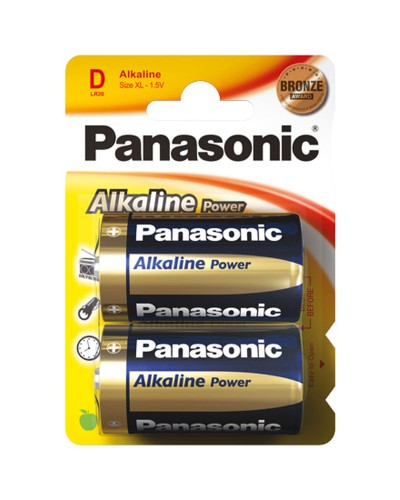Alkaliparistot Panasonic Corp. Bronze LR20 1,5 V Tyyppi D (2 osaa)