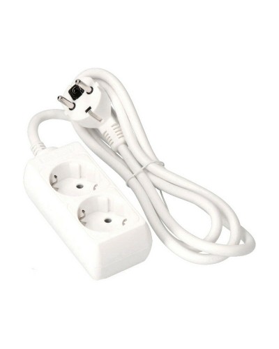 Regleta EDM 2 Enchufes Schuko 1.5m - Alargador Eléctrico Seguro y Fiable

