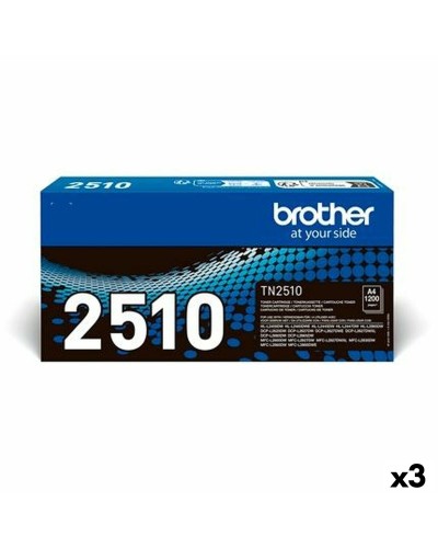 Original Toner Brother HLL2400DW HLL2445DW DCPL2620DW DCPL2627DWXL DCPL26 Svart (3 antal)