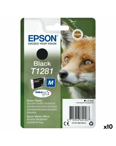 Epson Original Tintenpatrone Schwarz - Stylus S22 SX125 BX305F - 10 Stück
