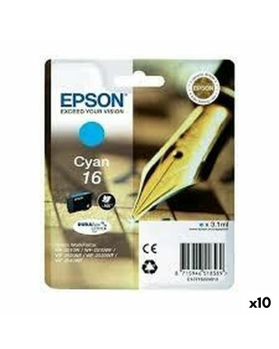 Epson 16 Cyan - Genuine Ink Cartridge (10 Units) - Vibrant Prints
