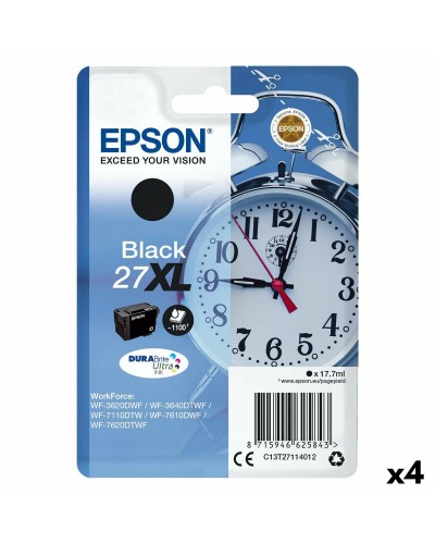 Epson Nº27XL Nero - Cartuccia Inchiostro Originale WF-3000/7000 - 4 Unità
