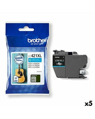Brother Cartouche Cyan LC422XL (5pcs) - MFC-J1010DW/DCP-J1050DW - Original Haute Capacité
