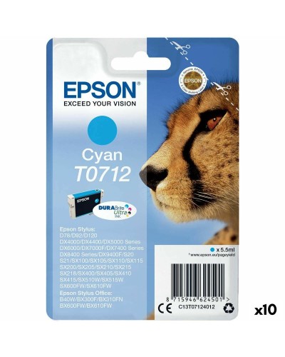 Alkunperäinen mustepatruuna Epson Stylus D-78/92/120/DX-4000/5000/6000/7000F Syaani (10 osaa)