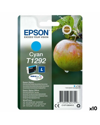 Epson Cyan T1284 - Cartouche d'Encre Originale - SX235W, BX305F - 10 Unités
