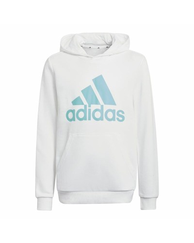 Tröja med huva Unisex Adidas Blå Vit