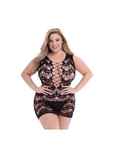 Baci Lingerie Robe Noire Grande Taille - Nuisette Séduisante Tailles Fortes
