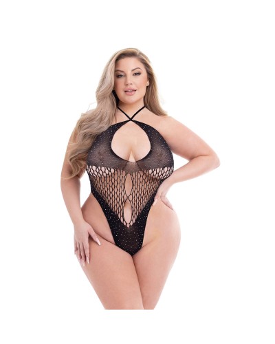 Body Baci Lingerie Noir Taille Queen - Lingerie Sensuelle Grandes Tailles

