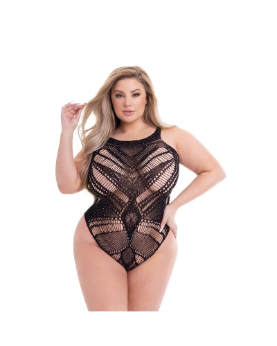 Body Baci Lencería Negro Talla Queen Size - Ropa Interior Seductora Tallas Grandes
