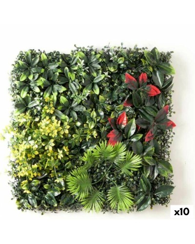 Jardín Vertical Ibergarden Rojo Verde Plástico Hojas 50 x 50 cm (10 Unidades)