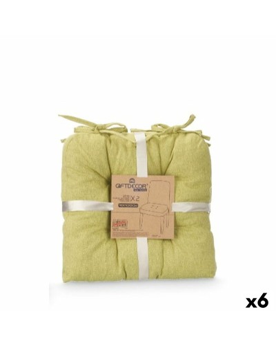 Set di cuscini Gift Decor Verde 40 x 40 x 7 cm 2 Pezzi (6 Unità)