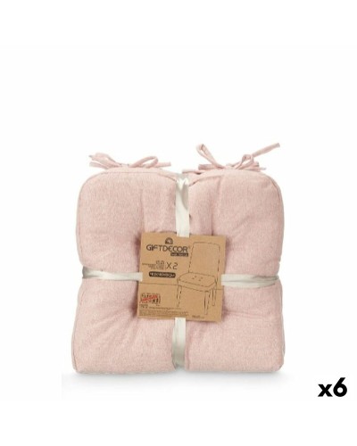 Kissen-Set Gift Decor Rosa 40 x 40 x 7 cm 2 Stücke (6 Stück)
