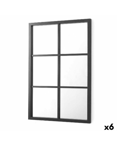 Seinäpeili Gift Decor Musta kvadratų 70 x 47 x 2 cm (6 osaa)