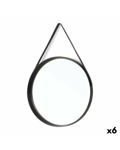 Miroir mural Gift Decor Noir 51 x 4,5 x 76 cm (6 Unités)