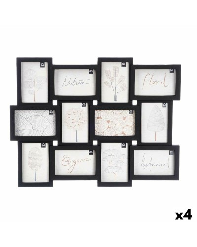 Wall photo frame Gift Decor Black polypropylene (4 Units)