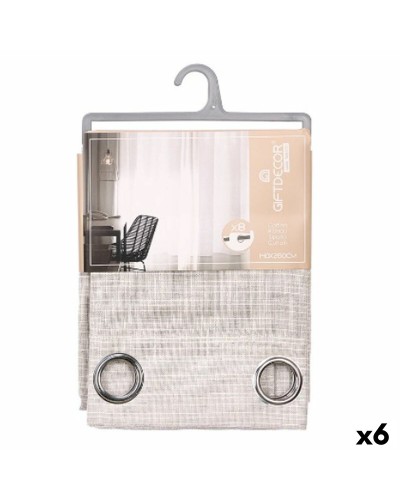 Cortina Gift Decor Gris 140 x 260 cm Rayas (6 Unidades)