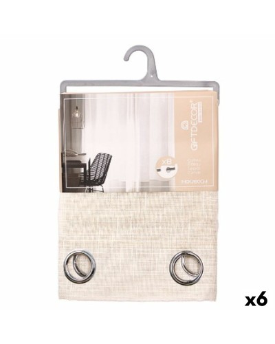 Tenda Gift Decor Marrone 140 x 260 cm Righe (6 Unità)