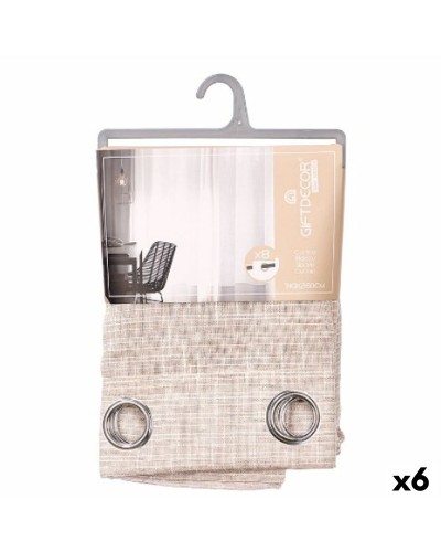 Tenda Gift Decor Marrone 140 x 260 cm Righe (6 Unità)