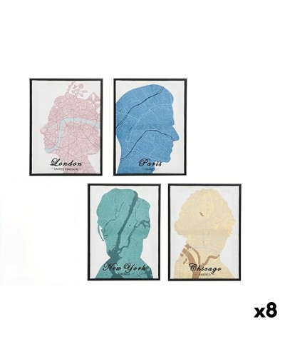 Canvas Gift Decor Royalty 30 x 3 x 40 cm (8 Units)