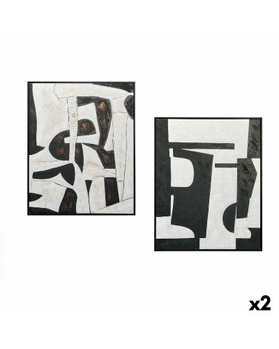 Leinwand Gift Decor Lovers Weiß Schwarz 70 x 3,5 x 90 cm (2 Stück)