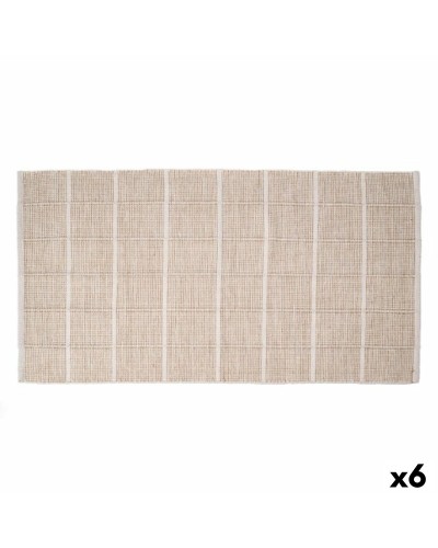 Alfombra Gift Decor Beige Cuadros 140 x 80 cm (6 Unidades)