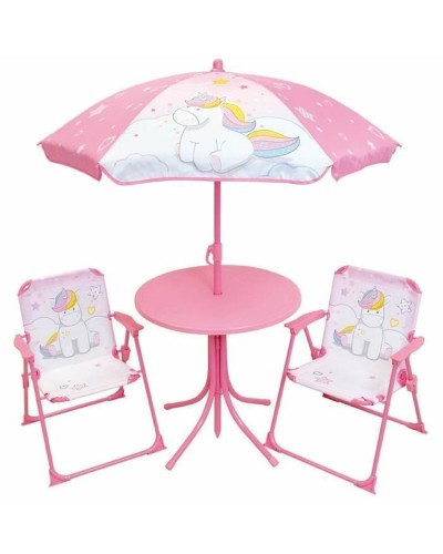 Tafel met twee stoelen Fun House Unicorn Roze