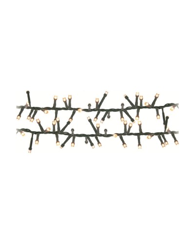 LED-valokranssi Lämmin valkoinen 11 m